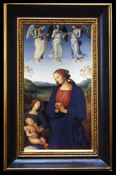 framed  Pietro Perugino The Virgin and Child with an Angel, Ta093